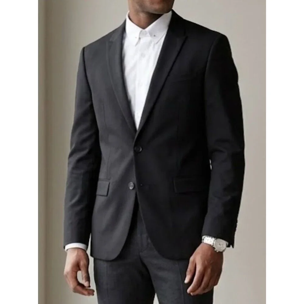 ASOS Men's Single Breasted Suit Jacket Classic Black Blazer Coat Size 38R